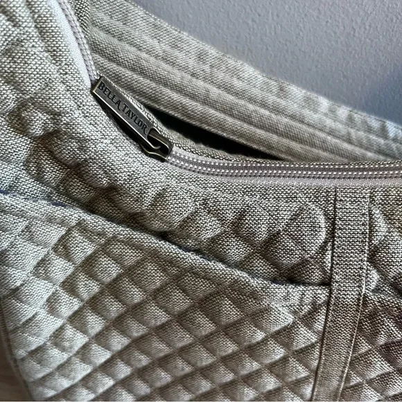 Bella Taylor Gray Quilted Shoulder Bag - Picture 3 of 8